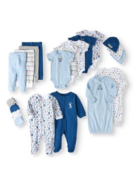 Garanimals Newborn Baby Boy Shower Gift Set, 20-Piece, Preemie-6/9 Months