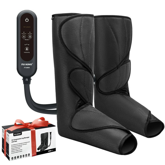 FIT KING Foot and Calf Compression Massager with 3 Intensities 2 Modes 2 Extensions FSA/HSA Eligible