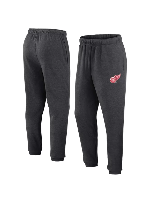 Men's Fanatics Branded Heather Charcoal Detroit Red Wings Form Tracking Sweatpants