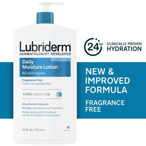 Lubriderm Unscented Daily Moisture Lotion   Pro-Ceramide, 24 fl. oz
