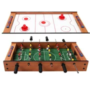 Gymax Kids Christmas Gift 2 In 1 Table Game Air Hockey Foosball Table