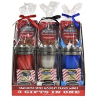 Ghirardelli Christmas Travel Mugs in 3 Assorted Colors 3.7 oz, 9 Pieces
