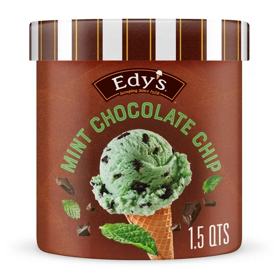 Edy's Dreyer's Grand Mint Chocolate Chip Ice Cream, 1.41 Liter