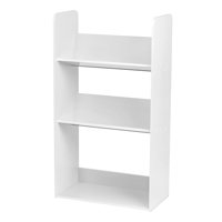 IRIS USA 3-Tier Angled Book Shelf, White
