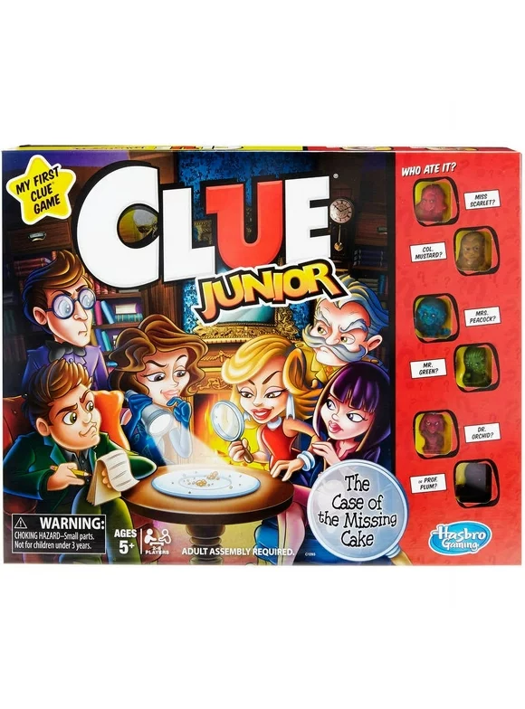 Clue Junior Classic Board Game for Kids and Family Ages 5 and Up, 2-6 players