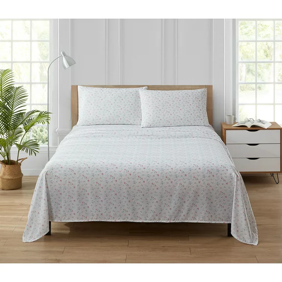 Simply Shabby Chic Candy Floral 4-Piece Soft Washed Microfiber Sheet Set, Full