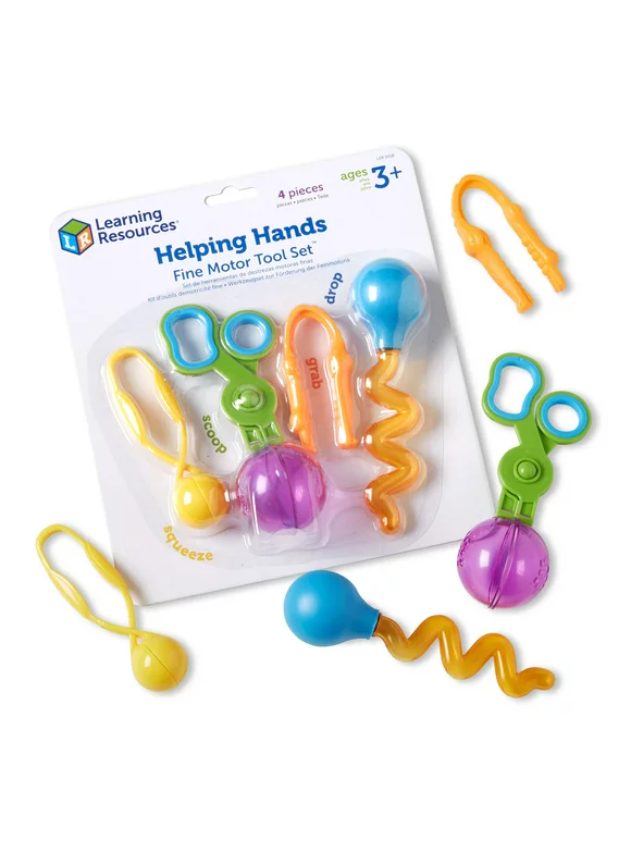 Learning Resources Fine Motor Tool Set - 4 pieces, Toddler Toys for Boys and Girls Age 3+