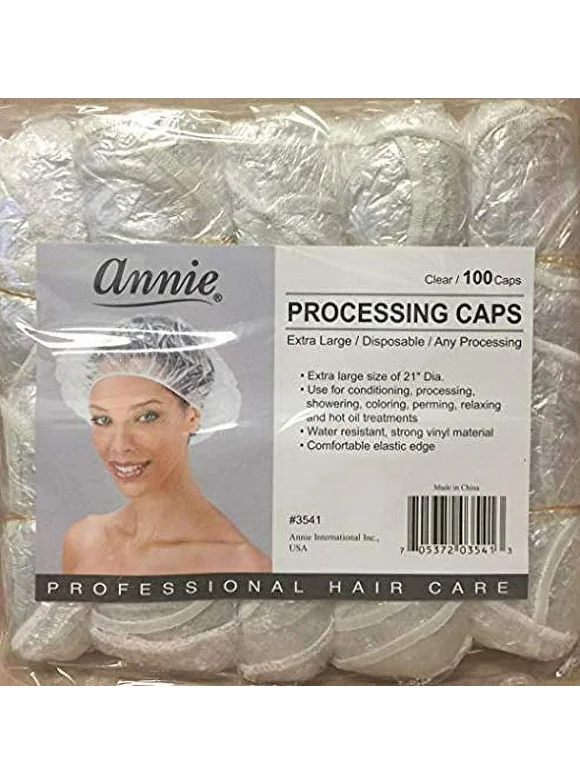 ANNIE Extra Large Processing Caps Clear 100 Caps (1 pack)