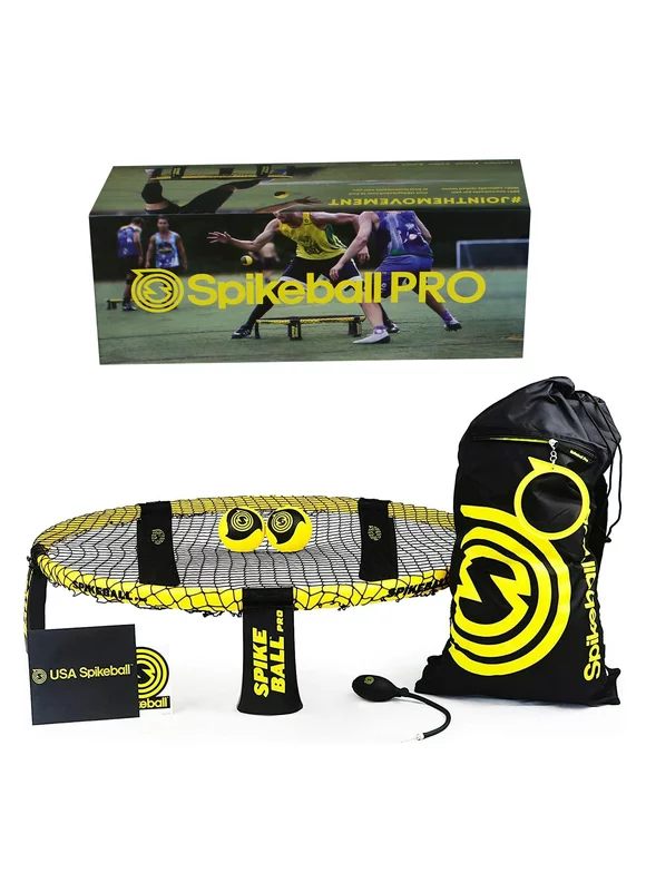 Spikeball Pro Kit (Tournament Edition) - Includes Upgraded Stronger Playing Net, New Balls Designed to Add Spin, Portable Ball Pump Gauge, Backpack - As Seen on Shark Tank TV