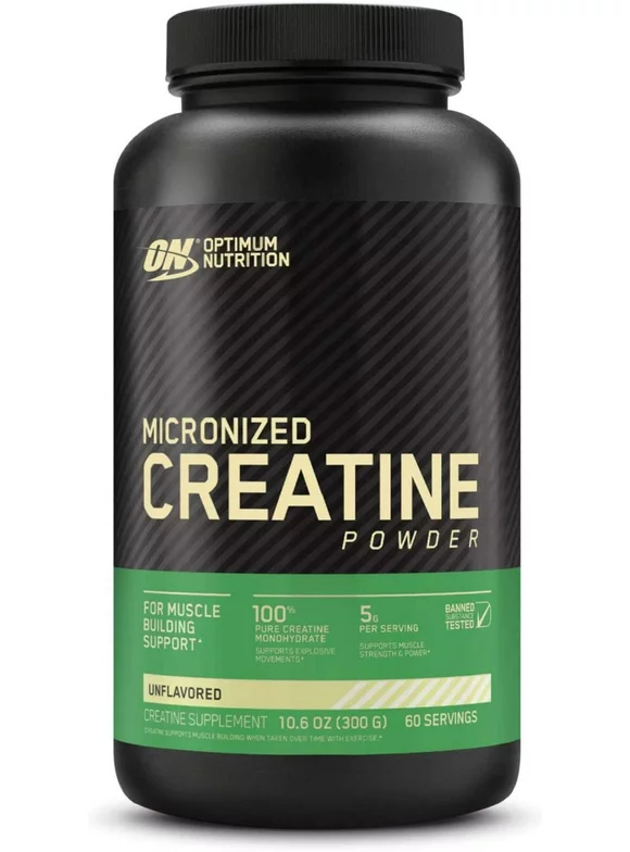 Optimum Nutrition, Micronized Creatine Powder, Unflavored, 10.6 oz, 60 Servings