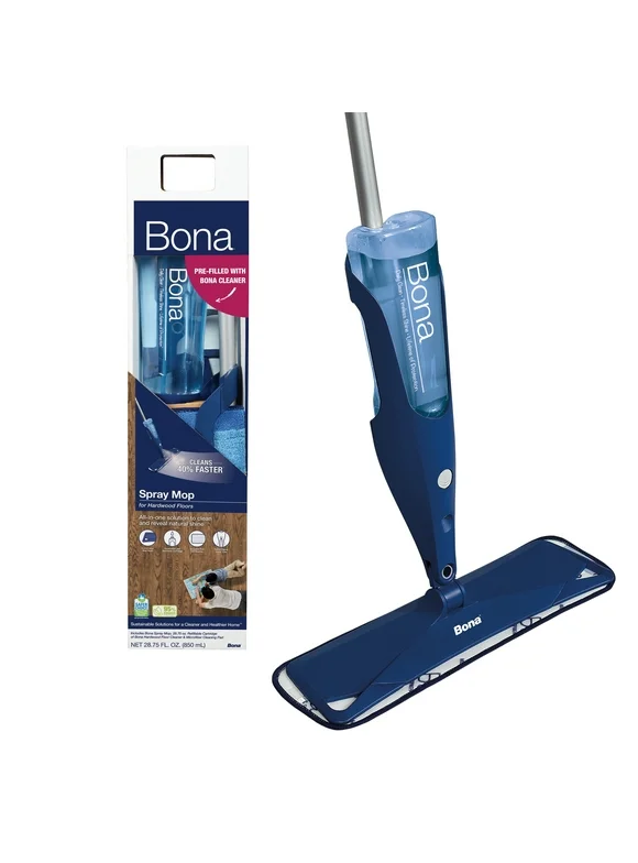 Bona Spray Mop for Hardwood Floors, with Refillable Cartridge & Washable Microfiber Pad