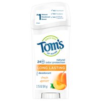 Tom's of Maine Long Lasting Natural Deodorant, Fresh Apricot, 2.25oz