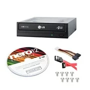 LG Internal 24x Super Multi with M-DISC Support DVD Burner (GH24NSC0B) Bundle with Nero 12 Essentials Burning Software + Cable Kit