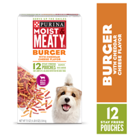 Moist & Meaty Burger with Cheddar Cheese Flavor Wet Dog Food (Various Sizes)