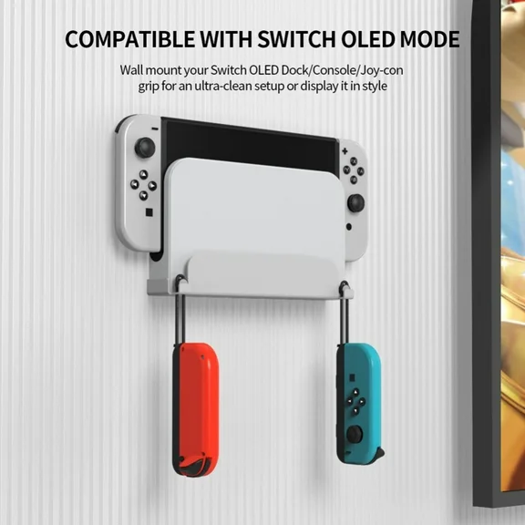 Game Controller Holder with Hook, Wall Mount for Nintendo Switch OLED Game Controller Headphone Stand Hanger