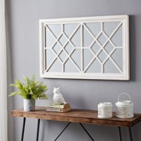 FirsTime & Co. Fairfield Vintage Farmhouse Window Mirror, American Crafted, Aged White, 37.5 x 1 x 24 in, (70217)