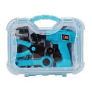Kids Toy Tool 14 Piece Kit Construction Play Set Portable Working Bench Workshop With Drill Toy Tool Suitcase