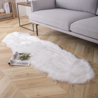 Phantoscope Deluxe Soft Faux Sheepskin Fur Series Decorative Indoor Area Rug