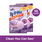 (2 Pack) Ty-D-Bol Toilet Cleaner, Lavender Toilet Bowl Cleaner Tablet, 1.7 Oz, 5 Pack