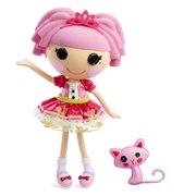 Lalaloopsy Doll - Jewel Sparkles with Pet Persian Cat, 13" princess doll with changeable pink outfit and shoes, in reusable house package playset, for Ages 3-103
