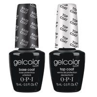 ($36 Value) OPI Gelcolor Gel Nail Polish, Base Coat + Top Coat Set, 0.5 Fl Oz Each
