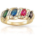 Personalized Family Story Mother's Birthstone Ring