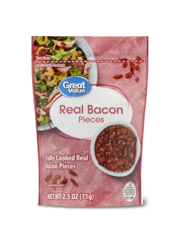 Great Value Real Bacon Pieces, 2.5 oz