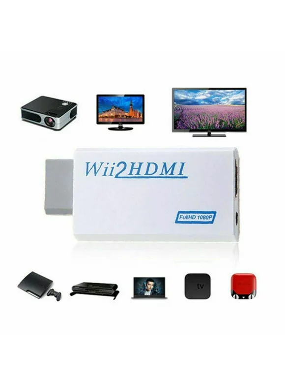 Wii To HDMI Adapter Full Digital Video/Audio Output, 720P/1080P HD HDMI Converte Support All Wii Display Modes