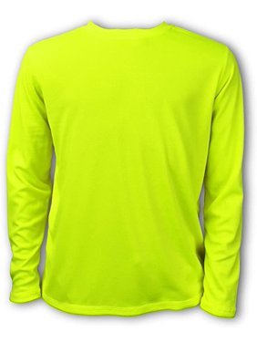 Ingear Boys' Swim Shirt UPF Boys sun shirts Boys' Long Sleeve Rash Guard (Neon Yellow, Large)