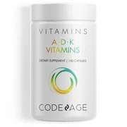 Codeage A D K Vitamins Supplement, ADK K1 & K2, 180 Capsules
