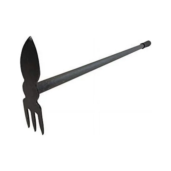 DeWit Long Handle Comby 3-Tine Cultivator/Heart Shaped Hoe