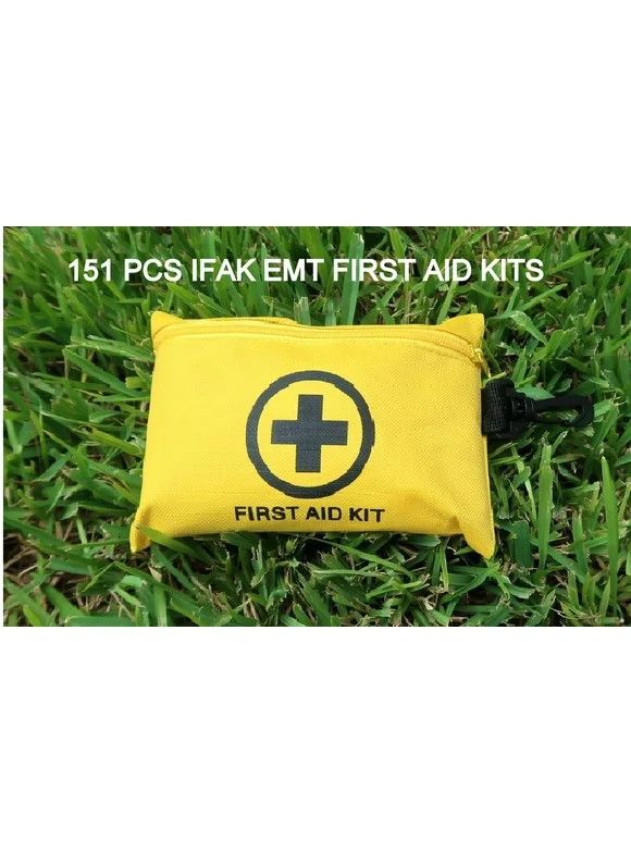 Galaxylense 151 Pcs First Aid Kits Small For Survival Emergency Trauma Medical School Office Home Hunting Camping Hiking Traveling Fishing IFAK EMT Bag Multi Selection