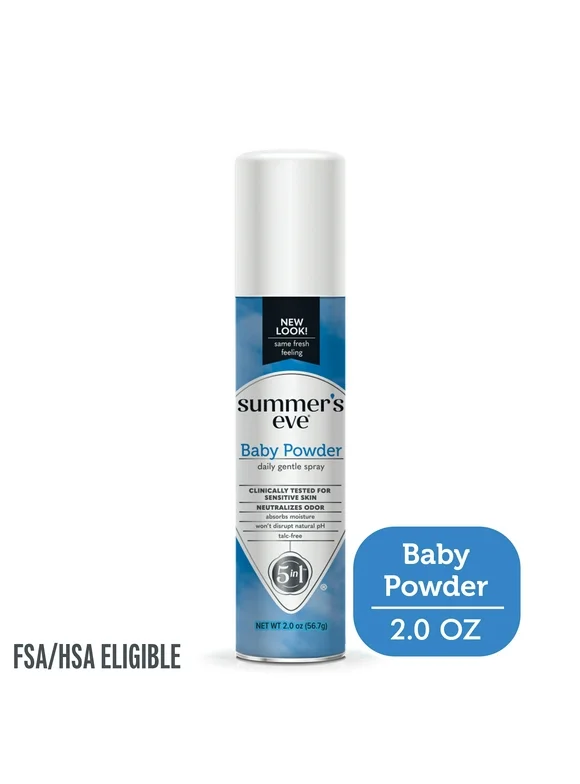 Summer's Eve Baby Powder Daily Gentle Feminine Spray, 2 oz
