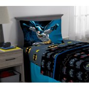 Batman Kids Super Soft Microfiber Bedding Sheet Set, Gray and Black