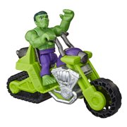 Playskool Heroes Marvel Super Hero Adventures Hulk Smash Tank, 5-Inch Figure and Motorcycle Set