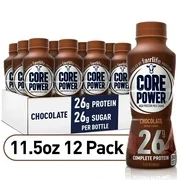 Core Power Protein Shakes (26g), Chocolate, No Artificial Sweeteners, Ready To Drink for Workout Recovery, 11.5 Fl Oz (Pack of 12)