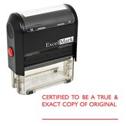CERTIFIED TO BE A TRUE & EXACT COPY OF ORIGINAL Self Inking Rubber Stamp - Red Ink (ExcelMark A2359)