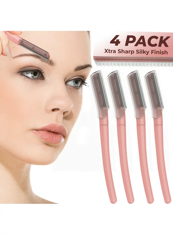 Nylea Eyebrow Razor Trimmer Facial Hair Remover Precision Cover Facial - 4 Pack