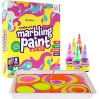Dan&Darci Marbling Paint Art Kit for Kids - Arts and Crafts for Girls & Boys Ages 6-12 - Craft Kits Art Set - Best Tween Paint Gift, Ideas for Kids Activities Age 4 5 6 7 8 9 10 Marble Painting