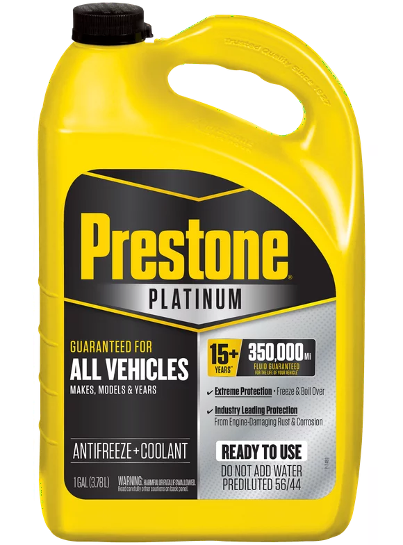 Prestone Platinum Univ Antifreeze+Coolant; 15yr/350k Mi, 1G - Ready to Use 50/50