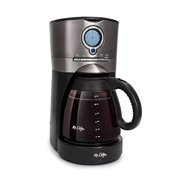 mr. coffee 12-cup black stainless coffee maker