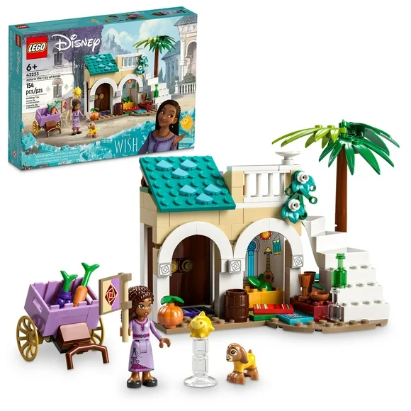 LEGO Disney Wish: Asha in the City of Rosas 43223 Building Toy Set, A Buildable Model from the Disney Movie to Inspire Adventures and Creative Play, A Fun Gift for Kids and Fans Ages 6 and up