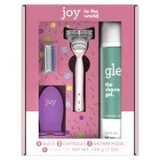joy and glee Women's Razor Holiday Shave Care Gift Set in Pink