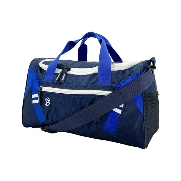 Protege Rip-stop Material 18 inch Duffel in Blue & White color , 18"x10"X9.3"