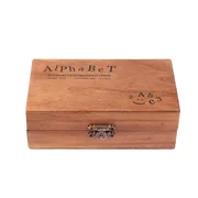 Vingtank 70Pcs Wooden Rubber Alphabet Letter Number Stamps Stamper Seal Set Capital Upper Lower Case