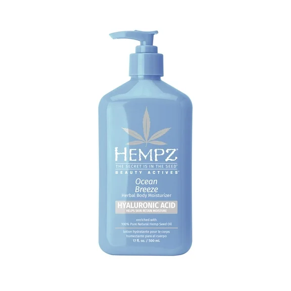 Hempz Ocean Breeze Herbal Daily Moisturizing Body Lotion for Dry Skin, 17 fl oz