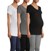 Maternity Time and Tru Short Sleeve T-Shirts, 3-Pack (Available in Multiple Colors)