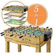 haxTON 1 Set of Popular Game Tables 3 in 1 /5 in 1 Multi-Use Game Table Compact Combination Game Tables Mini-Game Tables Foosball Table Air Hockey Table Pool Table Mini Table for Children Adult