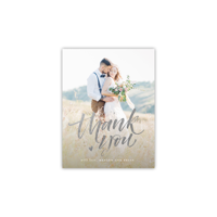 Gartner Studios Personalized Sweet Love Foil Wedding Thank You Cards - Pack of 20 - 4.25"x5.5" - Envelopes Included
