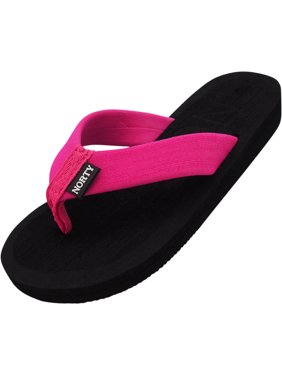 Norty Women's Thong Flip Flop Sandal for Beach, Pool and Everyday - Runs Two Sizes Small